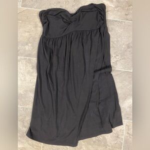 Black strapless dress
